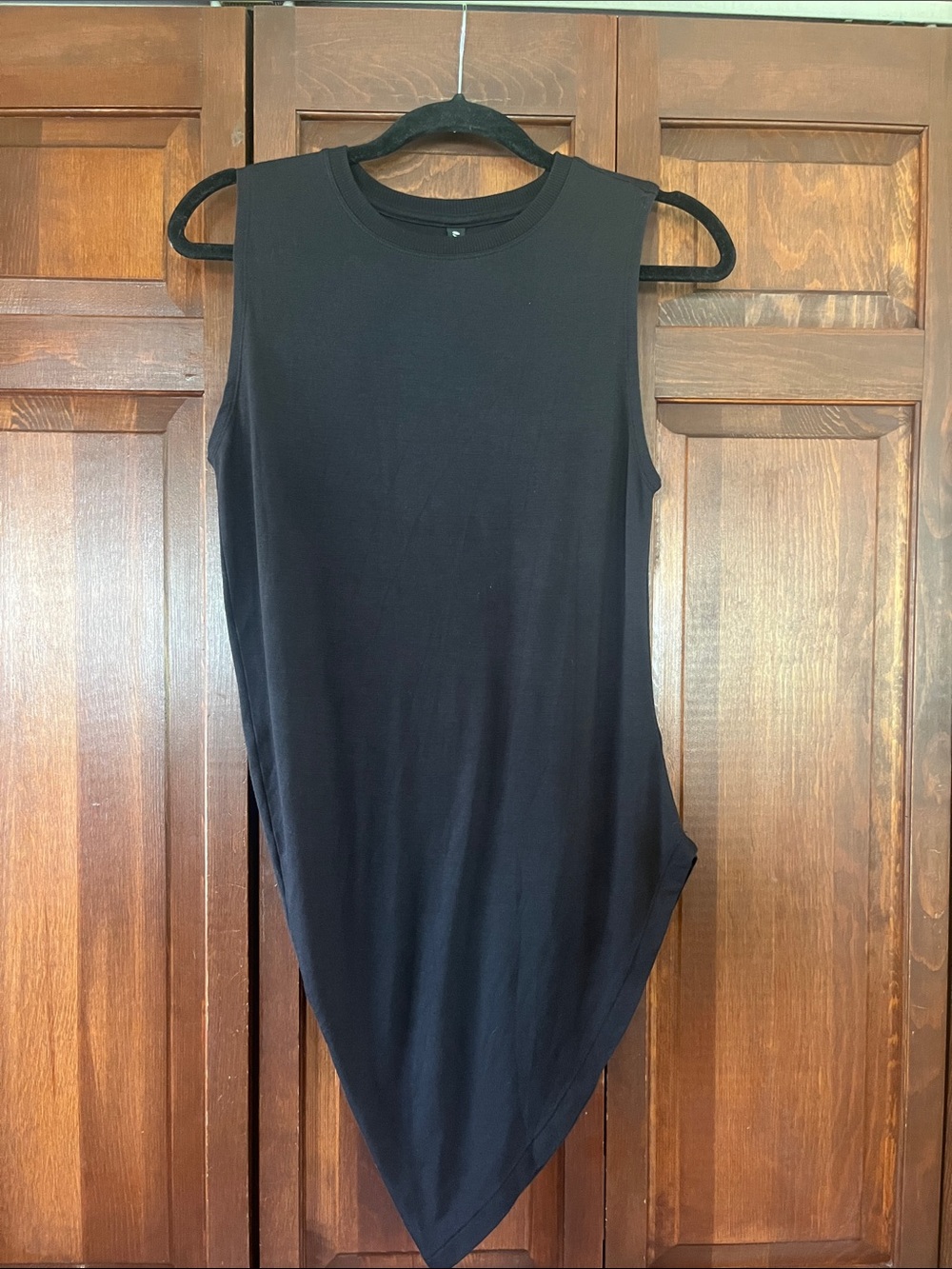 Athleta Black Asymmetric Hem Muscle Tank